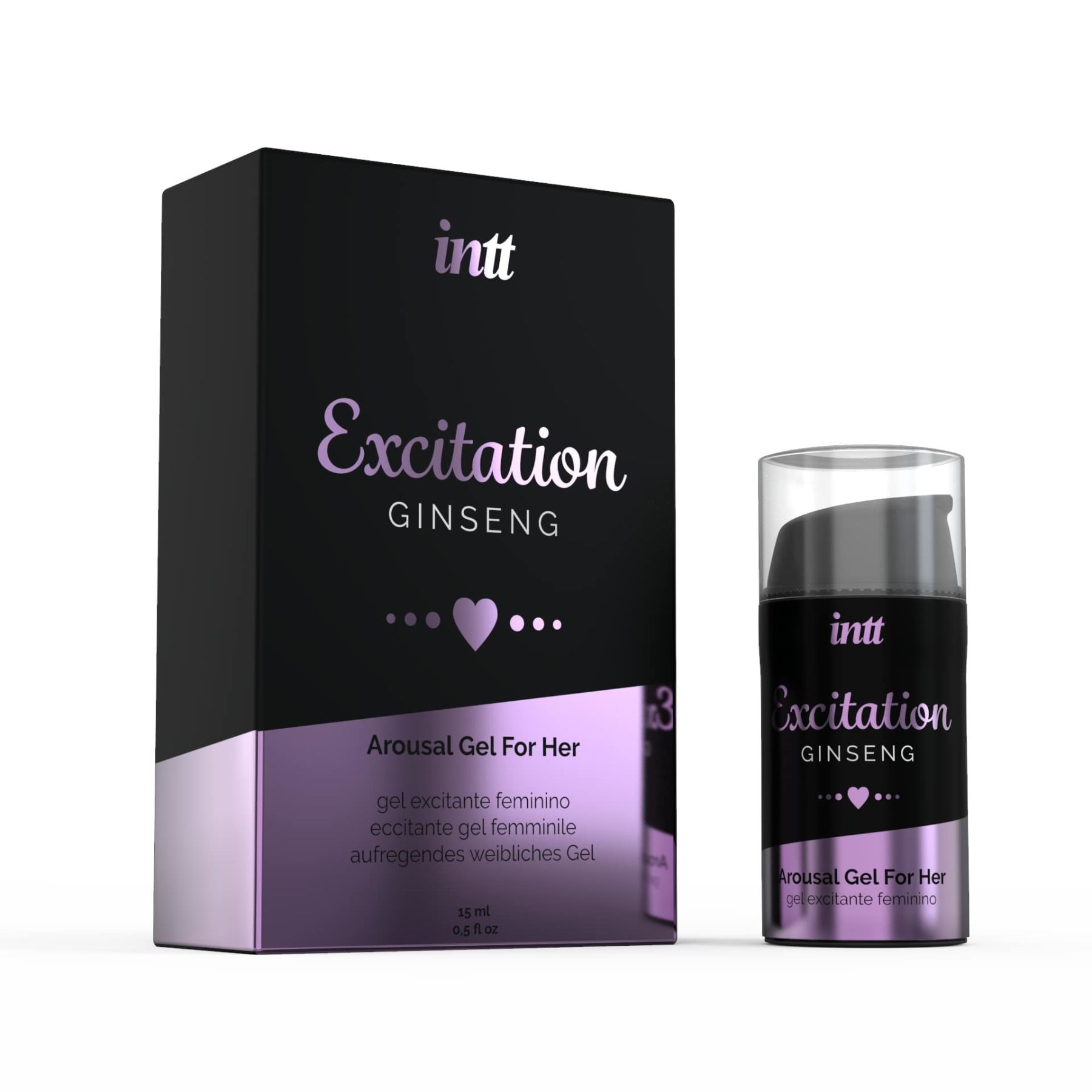 Збуджувальний гель intt excitation (15 мл) з екстрактом женьшеню, з ефектом вібрації