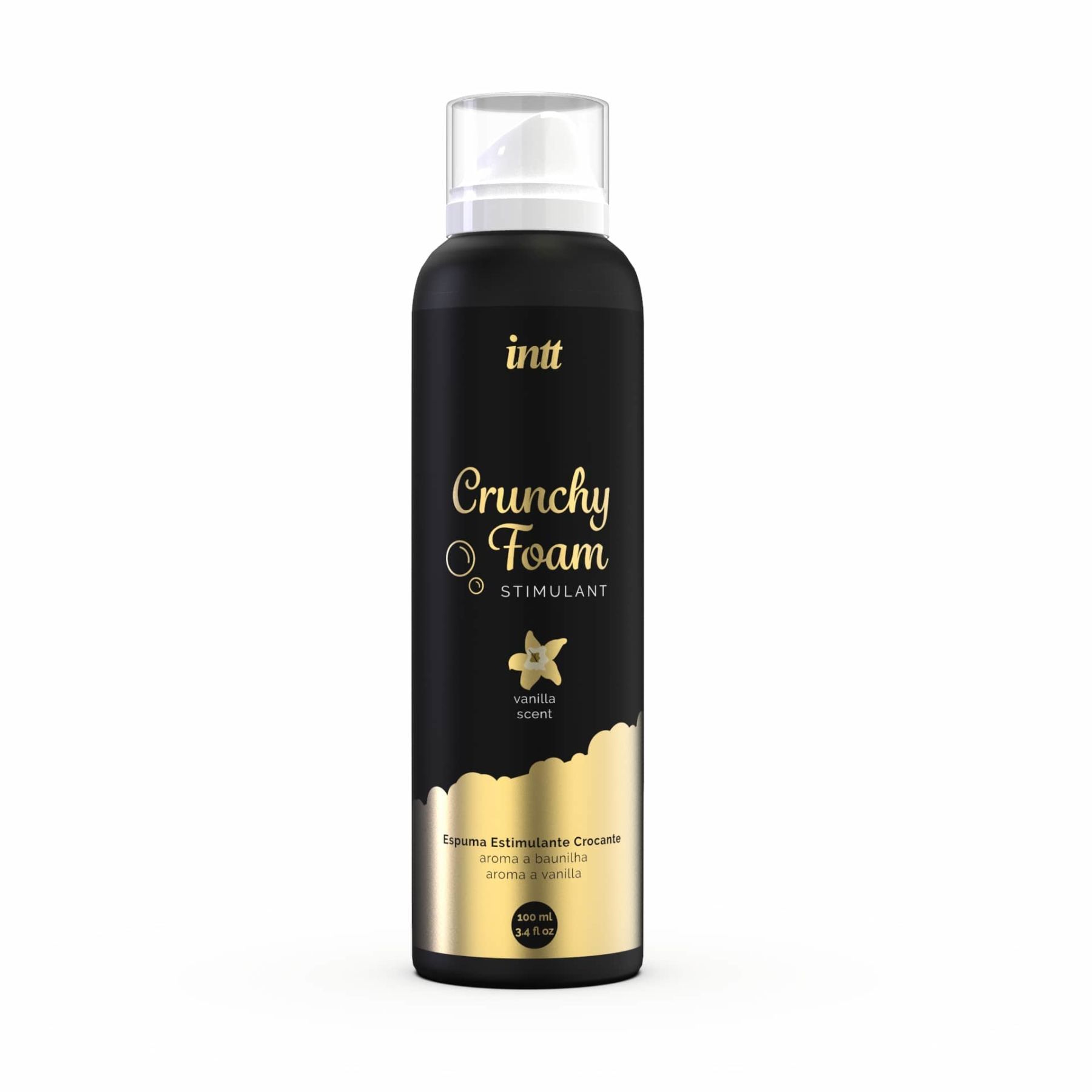 Преміум масажна піна intt crunchy foam vanilla (150 мл) екстразволожувальна