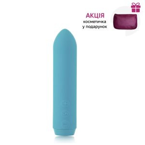 Мінівібратор je joue classic bullet vibrator teal з глибокою вібрацією і фіксацією на палець + подарунок косметичка