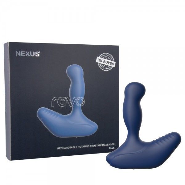 Масажер простати nexus revo blue з головкою що обертається, макс. діаметр 3,2 см