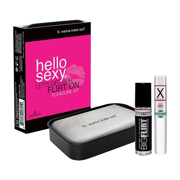 Подарунковий набір для флірту sensuva hello sexy (стимулювальний бальзам для губ та феромони)