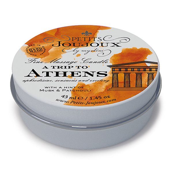 Масажна свічка petits joujoux athens musk and patchouli (43 мл) з афродизіаками