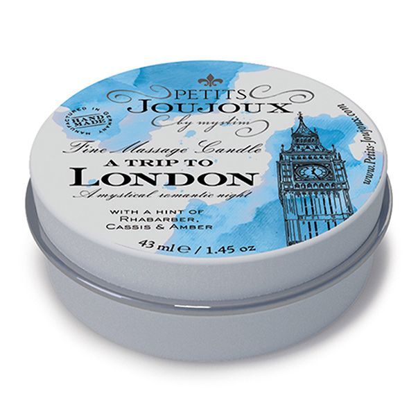 Масажна свічка petits joujoux london rhubarb, cassis and ambra (43 мл) з афродизіаками