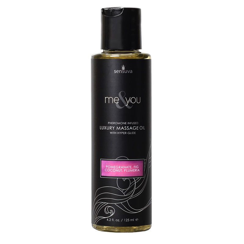 Масажна олія sensuva me&you pomegranate, fig, coconut & plumeria (125 мл) з феромонами