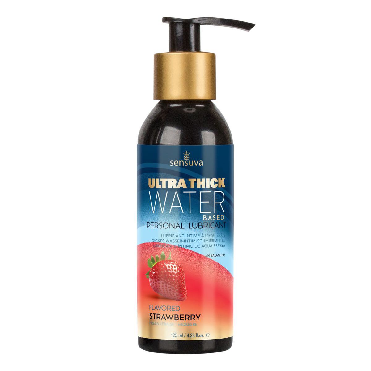 Густа змазка на водній основі sensuva ultrathick water based strawberry (125 мл) без парабенів