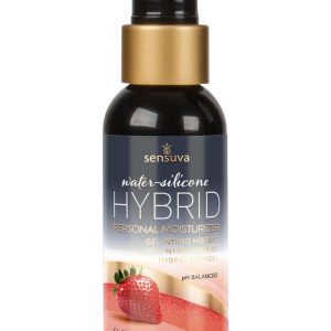 Змазка водно силіконова sensuva hybrid strawberry (57 мл) без цукру, можна для оральних пестощів