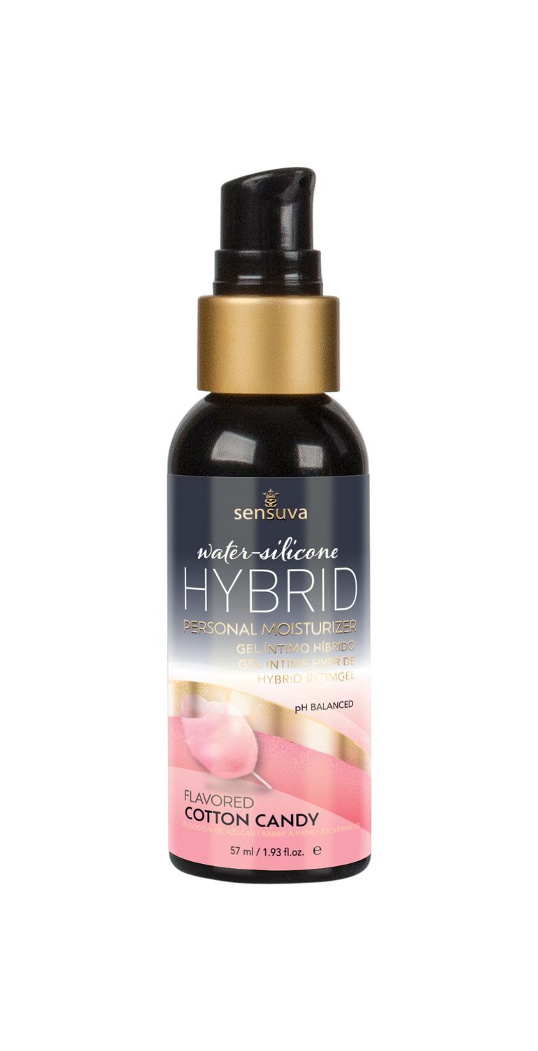 Змазка водно силіконова sensuva hybrid cotton candy (57 мл) без цукру, можна для оральних пестощів