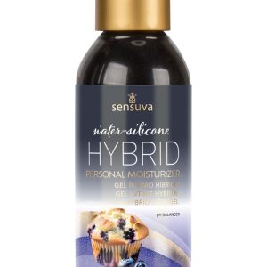 Змазка водно силіконова sensuva hybrid blueberry muffin 125мл без цукру, можна для оральних пестощів