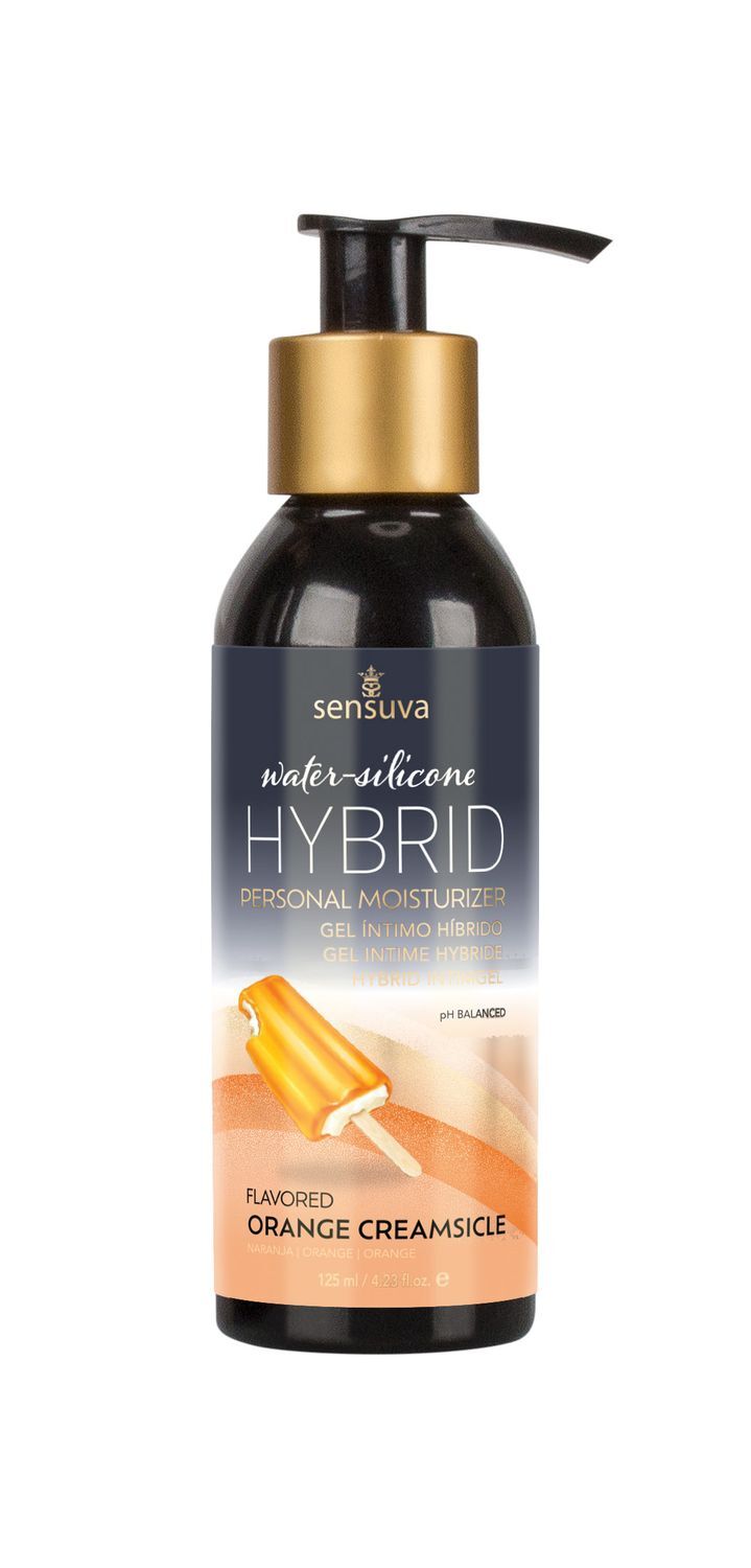 Змазка водно силіконова sensuva hybrid orange creamsicle (125мл) без цукру, можна для оральних пестощів