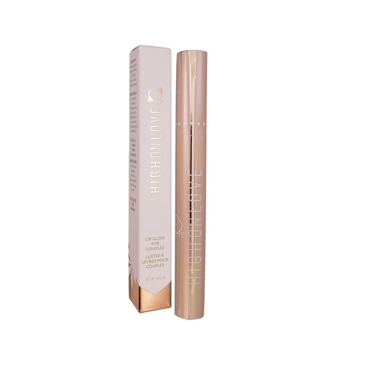 Стимулюючий блиск для губ highonlove couples lip gloss (7 мл) з ефектом вібрації, холод тепло