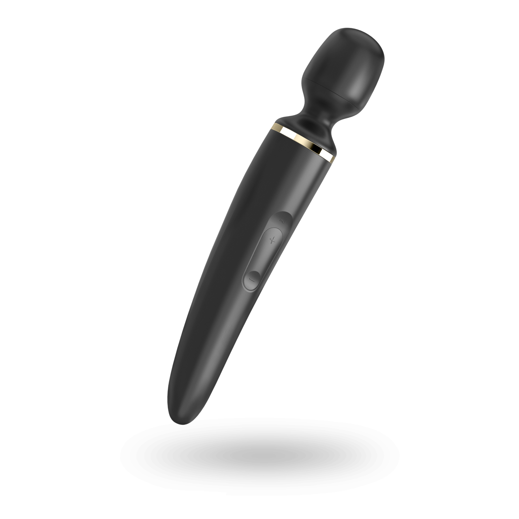 Вібромасажер satisfyer wand er woman (black/gold), водонепроникний, потужний, розмір xxl