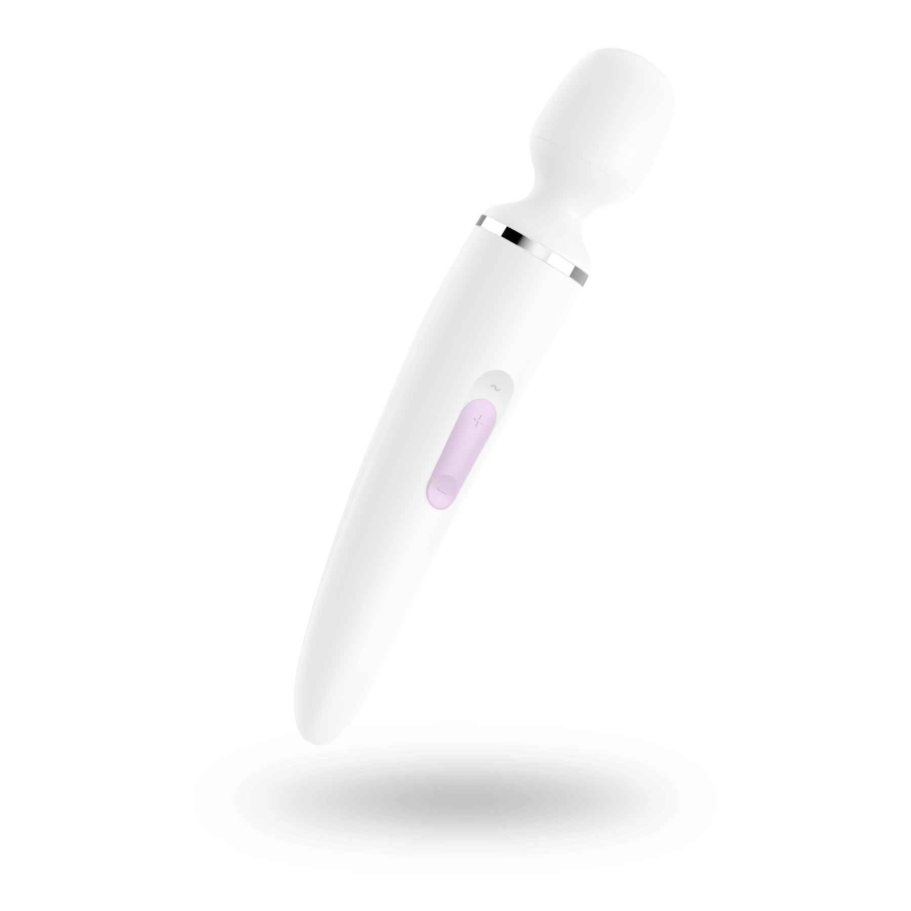 Вібромасажер satisfyer wand er woman (white/chrome), водонепроникний, потужний, розмір xxl