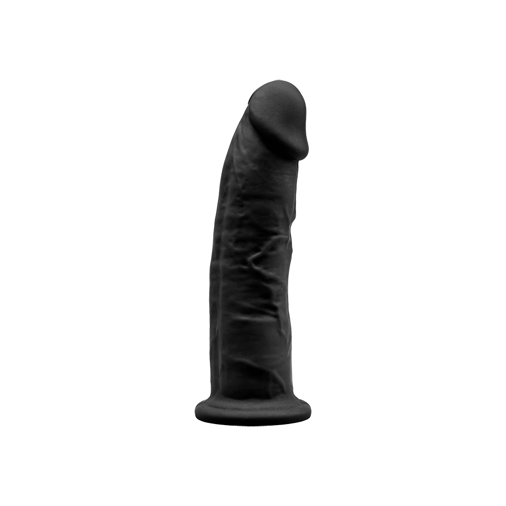 Фалоімітатор silexd robby black (model 2 size 6in), двошаровий, силікон + silexpan, діаметр 3,5см