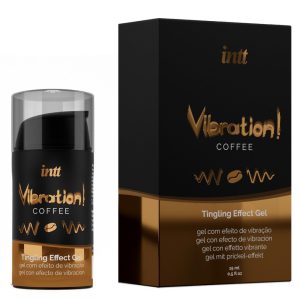 Рідкий вібратор intt vibration coffee (15 мл), густий гель, дуже смачний, діє до 30 хвилин