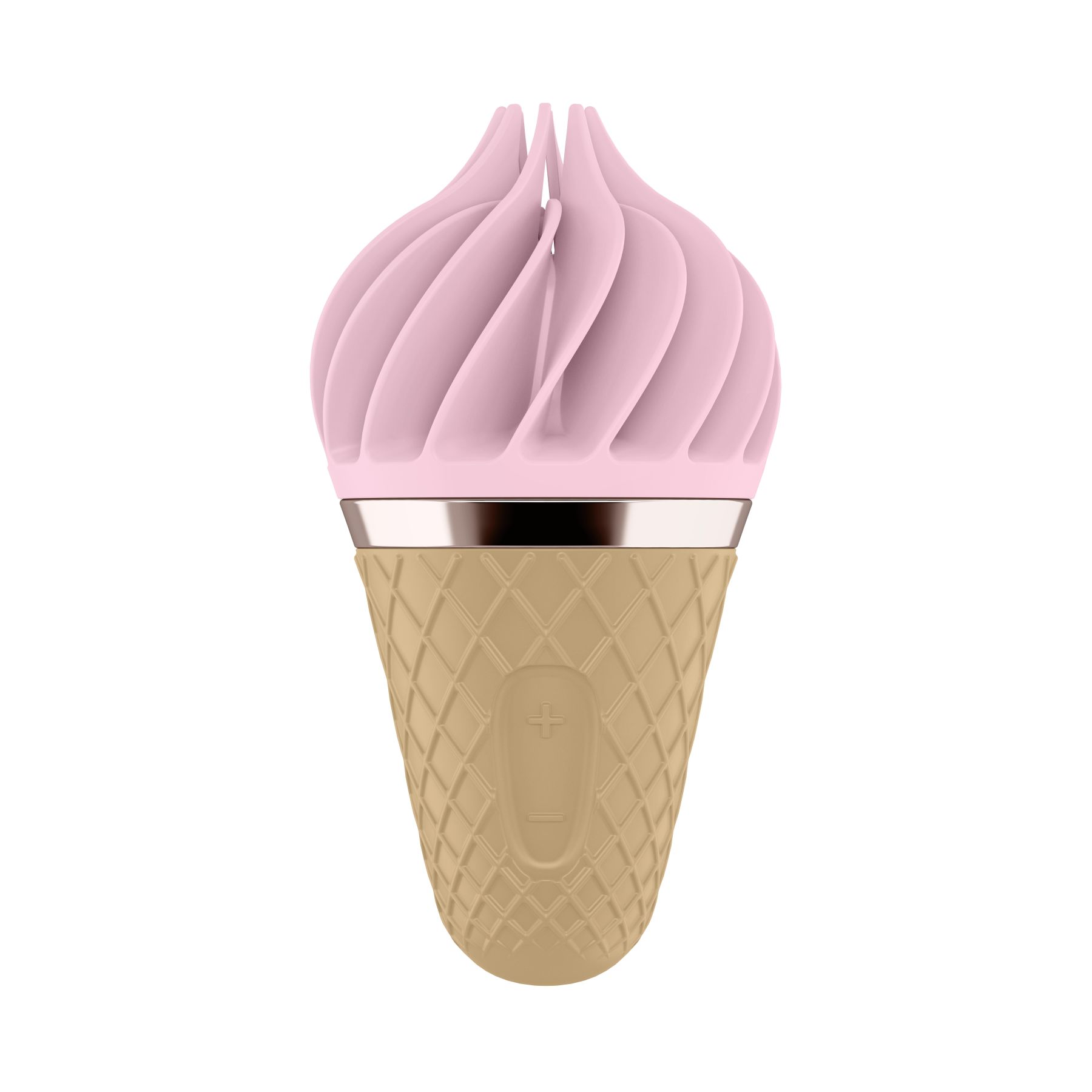Морозиво спінатор satisfyer lay on sweet treat pink/brown, 10 режимів роботи, водонепроникний
