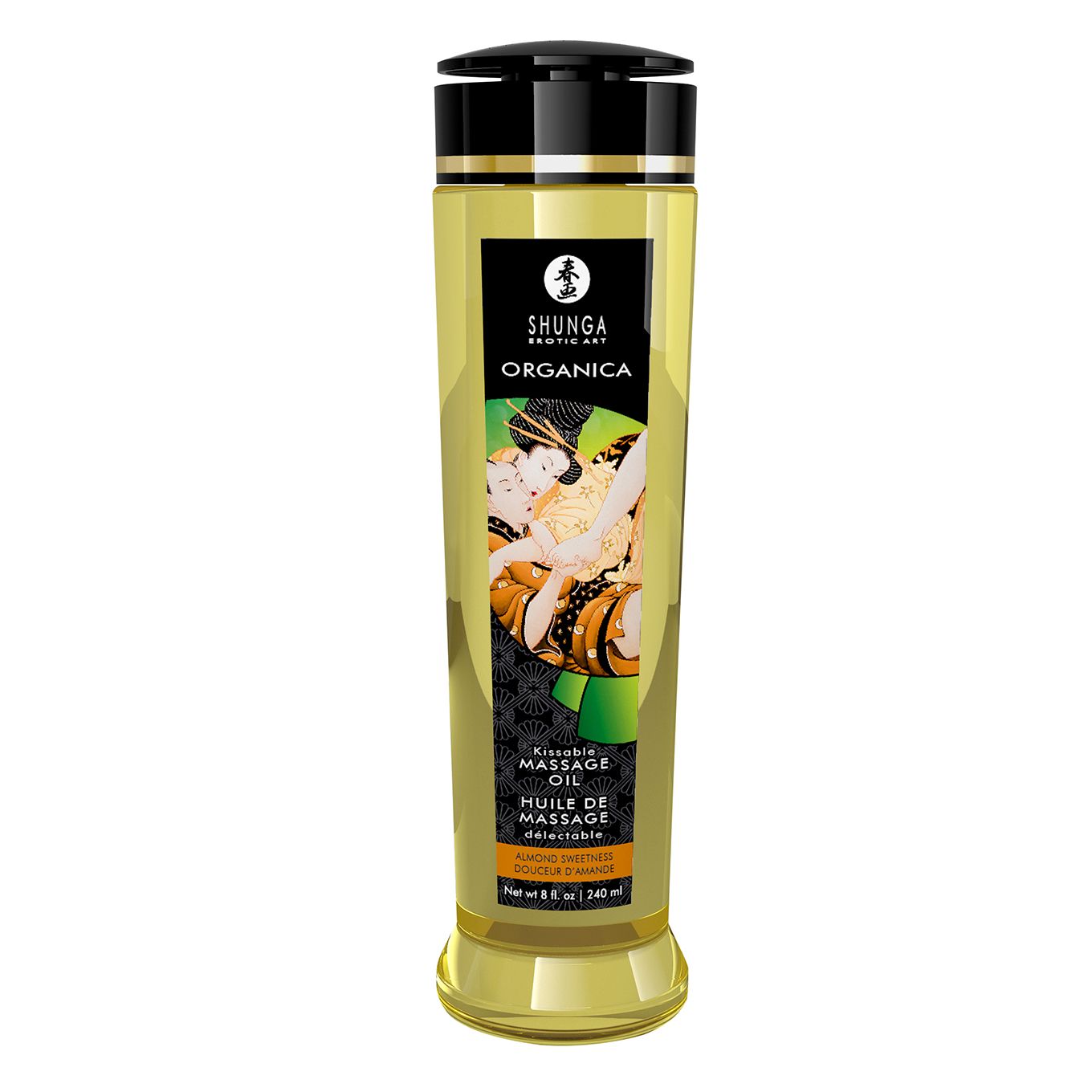 Органічна масажна олія shunga organica – almond sweetness (240 мл) з вітаміном Е