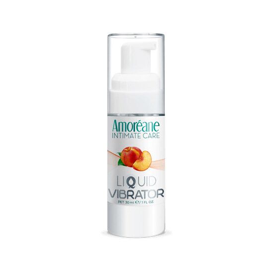 Лубрикант з ефектом вібрації amoreane med liquid vibrator peach (30 мл)