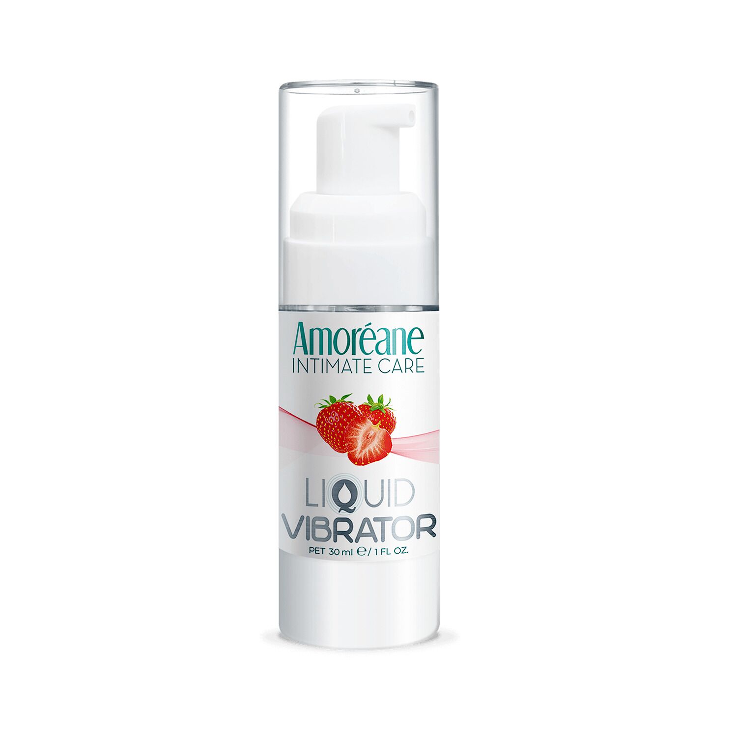 Лубрикант з ефектом вібрації amoreane med liquid vibrator strawberry (30 мл)