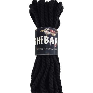 Бавовняна мотузка для шібарі feral feelings shibari rope, 8 м чорна