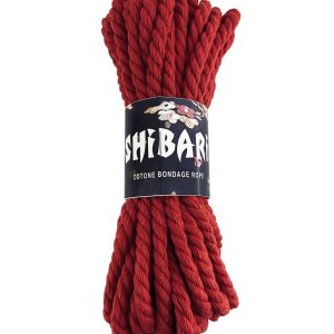 Бавовняна мотузка для шібарі feral feelings shibari rope, 8 м червона