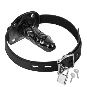 Кляп з великим фаллоімітатором fetish tentation penis gag t2