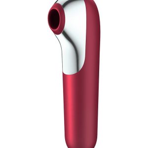 Смарт вібратор та вакуумний стимулятор 2в1 satisfyer dual love pink