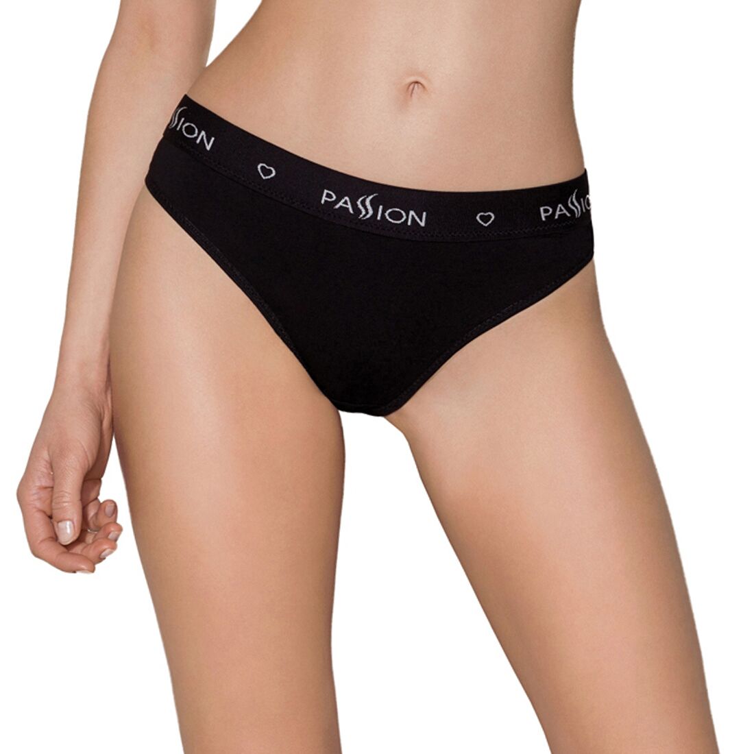 Трусики сліпи з бавовни та еластаном passion ps004 panties xl, black
