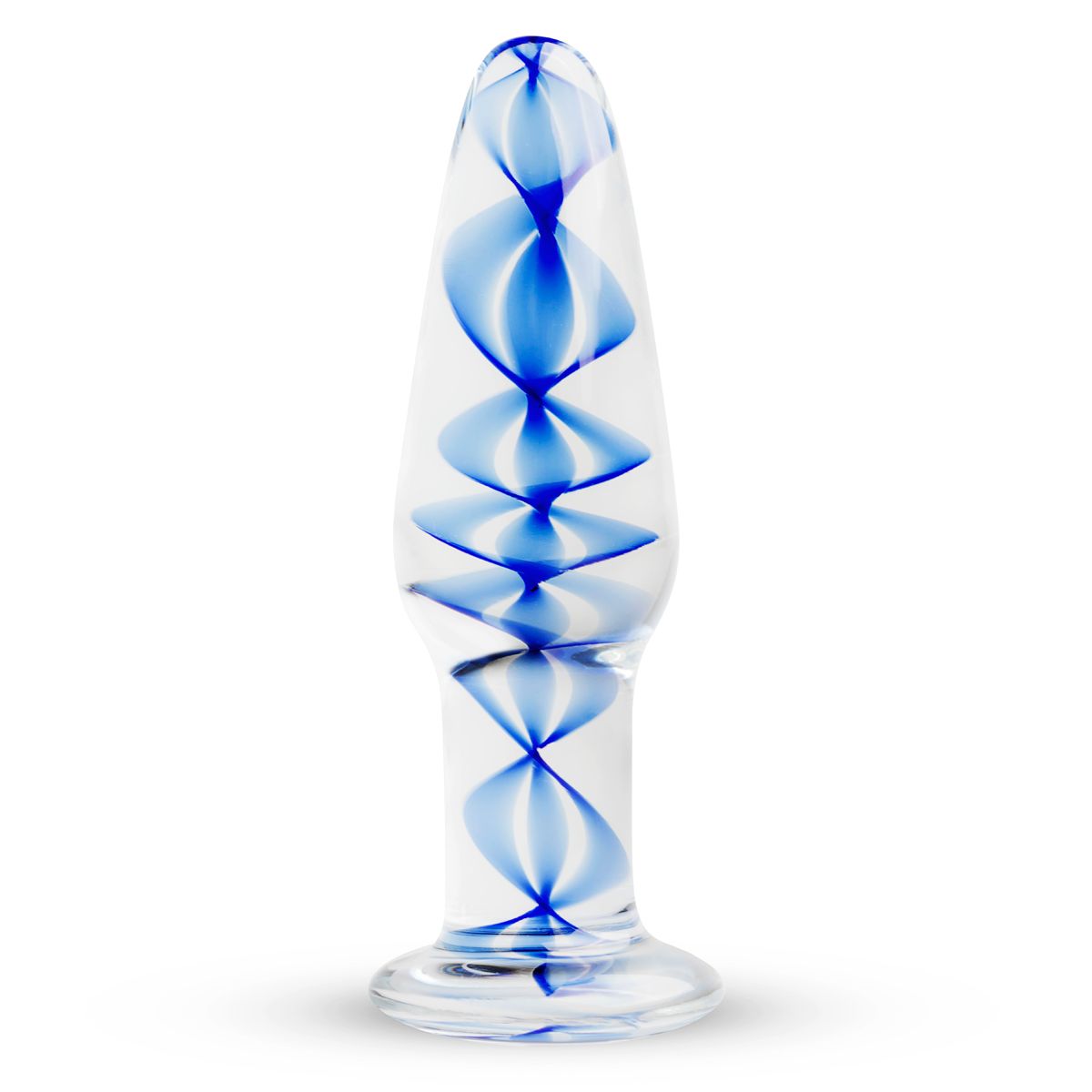 Скляна анальна пробка з внутрішньою спіраллю gildo glass buttplug no. 23