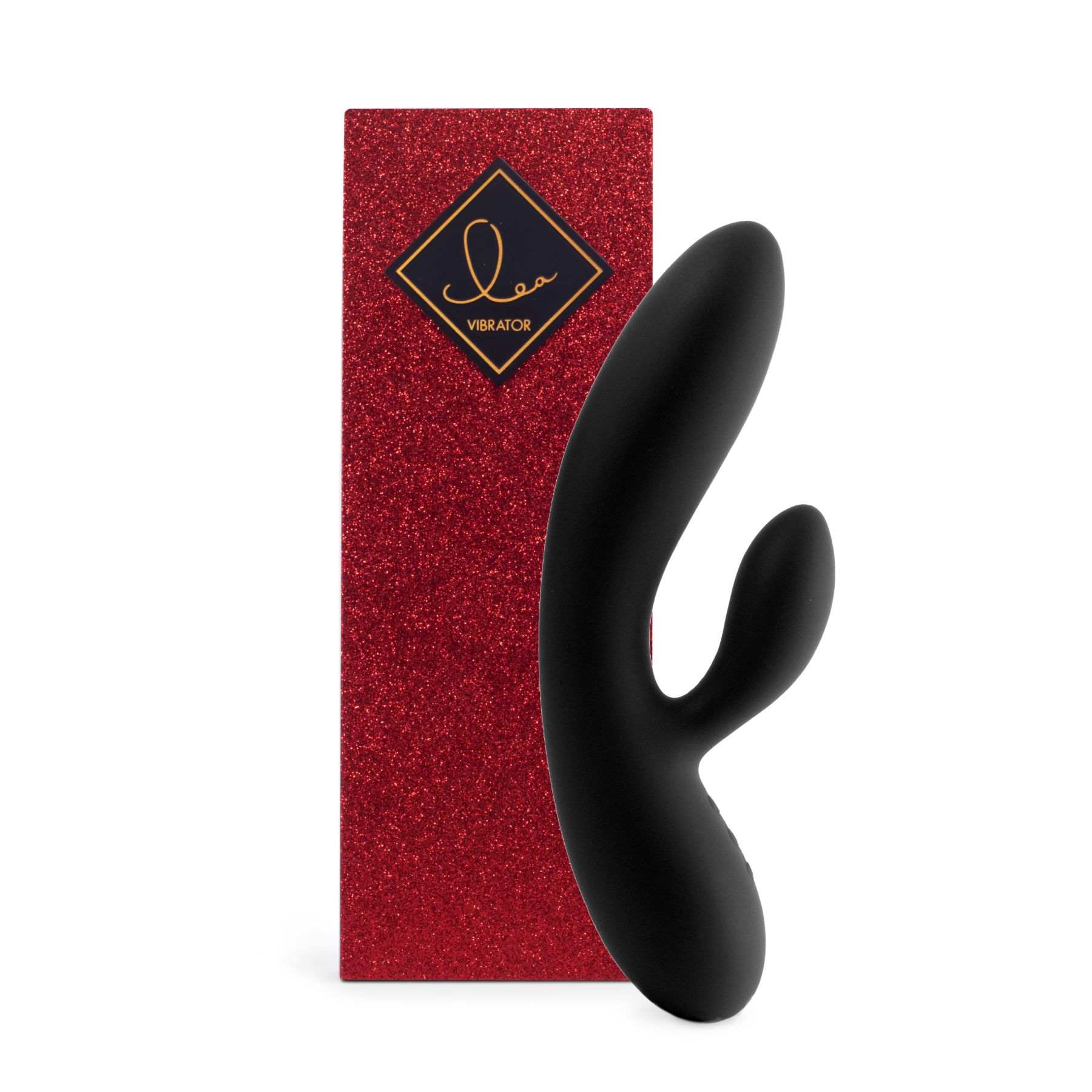 Гнучкий вібратор кролик з двома моторами feelztoys lea rabbit vibrator black