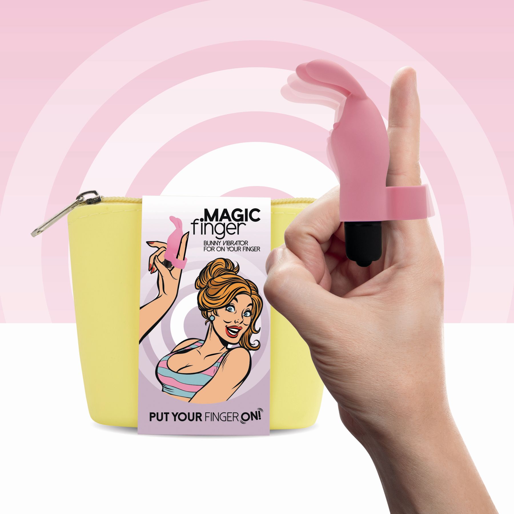 Вібратор на палець feelztoys magic finger vibrator pink