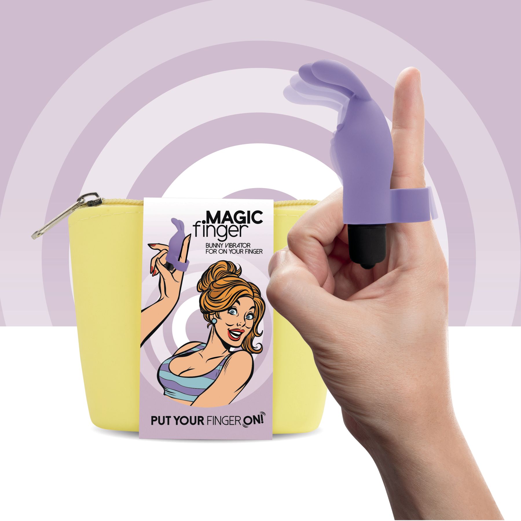 Вібратор на палець feelztoys magic finger vibrator purple