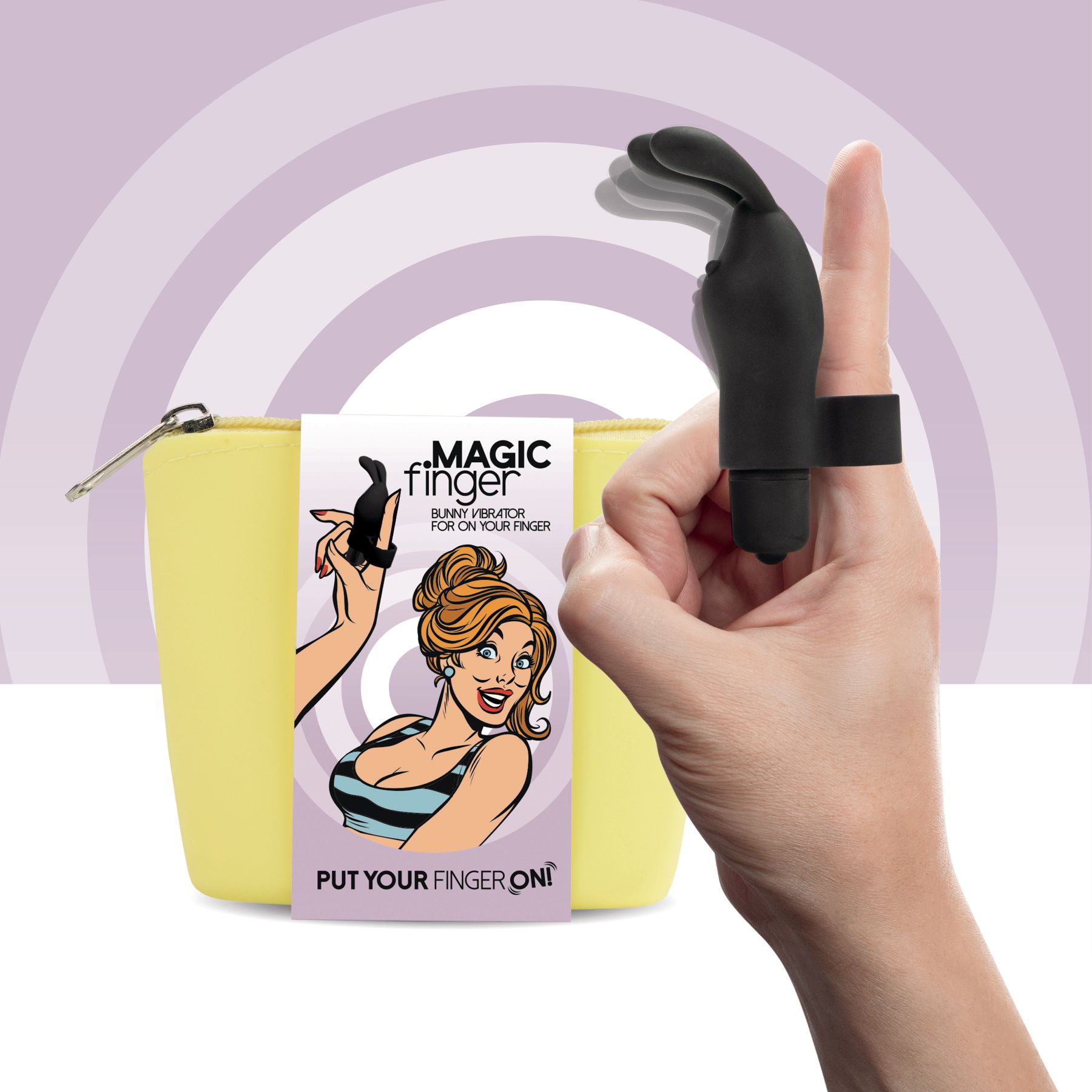 Вібратор на палець feelztoys magic finger vibrator black
