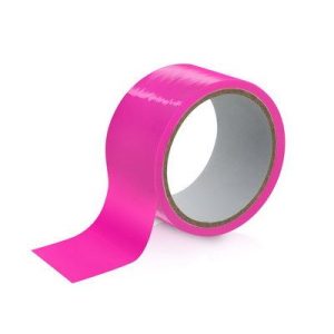 Скотч для бондажа fetish tentation fuchsia (15м), не липне до шкіри і волосків, тільки сам до себе